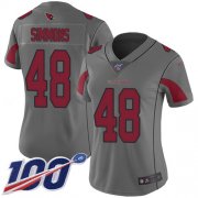 Wholesale Cheap Nike Cardinals #48 Isaiah Simmons Silver Women's Stitched NFL Limited Inverted Legend 100th Season Jersey