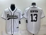 Wholesale Men's Las Vegas Raiders #13 Hunter Renfrow White Stitched MLB Cool Base Nike Baseball Jersey