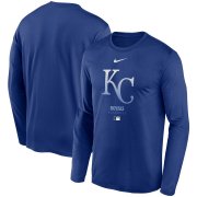 Wholesale Cheap Men's Kansas City Royals Nike Royal Authentic Collection Legend Performance Long Sleeve T-Shirt