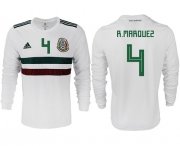 Wholesale Cheap Mexico #4 R.Marquez Away Long Sleeves Soccer Country Jersey