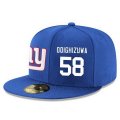 Wholesale Cheap New York Giants #58 Owa Odighizuwa Snapback Cap NFL Player Royal Blue with White Number Stitched Hat