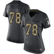 Wholesale Cheap Nike Colts #78 Ryan Kelly Black Women's Stitched NFL Limited 2016 Salute to Service Jersey