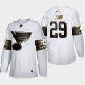 Wholesale Cheap St. Louis Blues #29 Vince Dunn Men's Adidas White Golden Edition Limited Stitched NHL Jersey