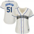 Wholesale Cheap Mariners #51 Randy Johnson Cream Alternate Women's Stitched MLB Jersey