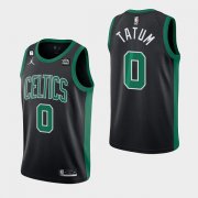 Wholesale Cheap Men's Boston Celtics #0 Jayson Tatum Black No.6 Patch Stitched Basketball Jersey