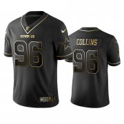 Wholesale Cheap Nike Cowboys #96 Maliek Collins Black Golden Limited Edition Stitched NFL Jersey