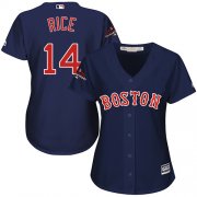 Wholesale Cheap Red Sox #14 Jim Rice Navy Blue Alternate 2018 World Series Women's Stitched MLB Jersey
