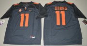 Wholesale Cheap Tennessee Vols #11 Joshua Dobbs Grey Limited Stitched NCAA Jersey