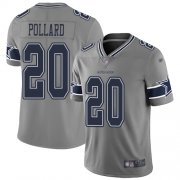 Wholesale Cheap Nike Cowboys #20 Tony Pollard Gray Youth Stitched NFL Limited Inverted Legend Jersey