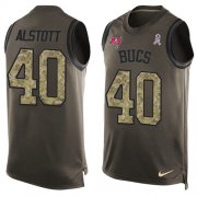 Wholesale Cheap Nike Buccaneers #40 Mike Alstott Green Men's Stitched NFL Limited Salute To Service Tank Top Jersey