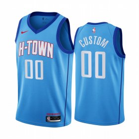 Wholesale Cheap Men\'s Nike Rockets Personalized Blue NBA Swingman 2020-21 City Edition Jersey