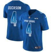 Wholesale Cheap Nike Seahawks #4 Michael Dickson Royal Men's Stitched NFL Limited NFC 2019 Pro Bowl Jersey