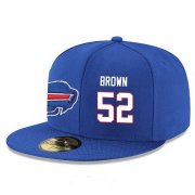 Wholesale Cheap Buffalo Bills #52 Preston Brown Snapback Cap NFL Player Royal Blue with White Number Stitched Hat
