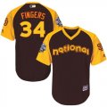 Wholesale Cheap Padres #34 Rollie Fingers Brown 2016 All-Star National League Stitched Youth MLB Jersey