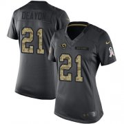 Wholesale Cheap Nike Rams #21 Donte Deayon Black Women's Stitched NFL Limited 2016 Salute to Service Jersey