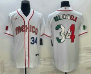 Wholesale Cheap Men's Mexico Baseball #34 Fernando Valenzuela Number 2023 White World Classic Stitched Jersey