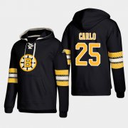 Wholesale Cheap Boston Bruins #25 Brandon Carlo Black adidas Lace-Up Pullover Hoodie