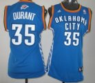 Wholesale Cheap Oklahoma City Thunder #35 Kevin Durant Blue Womens Jersey
