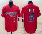 Wholesale Cheap Men's Puerto Rico Baseball #9 Javier Baez Number 2023 Red World Baseball Classic Stitched Jerseys