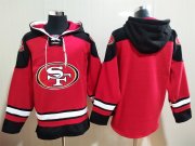 Wholesale Cheap Men's San Francisco 49ers Custom Red Team Color New NFL Hoodie