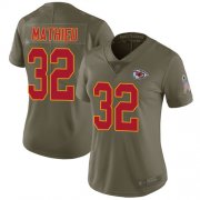 Wholesale Cheap Nike Chiefs #32 Tyrann Mathieu Olive Women's Stitched NFL Limited 2017 Salute to Service Jersey