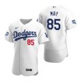 Wholesale Cheap Los Angeles Dodgers #85 Dustin May White 2020 World Series Champions Jersey