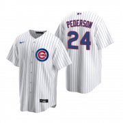 Wholesale Cheap Men's Chicago Cubs #24 Joc Pederson Nike White Replica Home Jersey