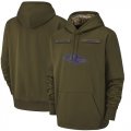 Wholesale Cheap Men's Baltimore Ravens Nike Olive Salute to Service Sideline Therma Performance Pullover Hoodie