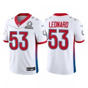 Wholesale Cheap Men's Indianapolis Colts #53 Darius Leonard 2022 White AFC Pro Bowl Stitched Jersey