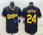 Wholesale Cheap Men's Los Angeles Dodgers #24 Kobe Bryant Number Black Stitched Pullover Throwback Nike Jersey