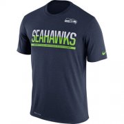 Wholesale Cheap Men's Seattle Seahawks Nike Practice Legend Performance T-Shirt Navy