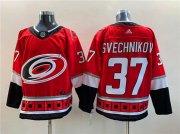 Wholesale Cheap Men's Carolina Hurricanes #37 Andrei Svechnikov Red NEW Stitched Jersey