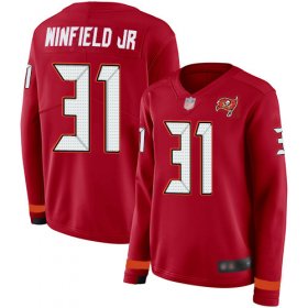 Wholesale Cheap Nike Buccaneers #31 Antoine Winfield Jr. Red Team Color Women\'s Stitched NFL Limited Therma Long Sleeve Jersey