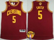 Wholesale Cheap Men's Cleveland Cavaliers #5 J.R. Smith 2015 The Finals New Red Jersey