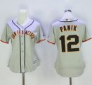 Wholesale Cheap Giants #12 Joe Panik Grey Women's Road Stitched MLB Jersey