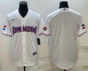 Wholesale Cheap Men's Dominican Republic Baseball 2023 White World Baseball With Patch Classic Stitched Jersey