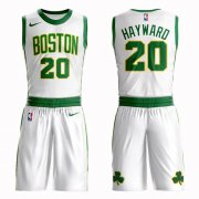 Wholesale Cheap Boston Celtics #20 Gordon Hayward White Nike NBA Men's City Authentic Edition Suit Jersey