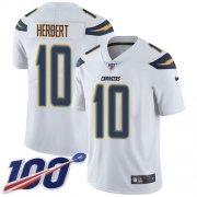 Wholesale Cheap Nike Chargers #10 Justin Herbert White Youth Stitched NFL 100th Season Vapor Untouchable Limited Jersey