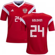 Wholesale Cheap Russia #24 Golovin Home Kid Soccer Country Jersey