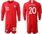 Wholesale Cheap Chile #20 Meneses Home Long Sleeves Soccer Country Jersey