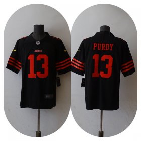 Wholesale Cheap Men\'s San Francisco 49ers #13 Brock Purdy Black Vapor Untouchable Limited Stitched Jersey