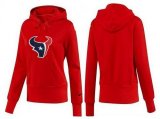 Wholesale Cheap Women's Houston Texans Logo Pullover Hoodie Red