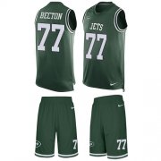 Wholesale Cheap Nike Jets #77 Mekhi Becton Green Team Color Men's Stitched NFL Limited Tank Top Suit Jersey