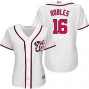 Wholesale Cheap Nationals #16 Victor Robles White Home Women's Stitched MLB Jersey
