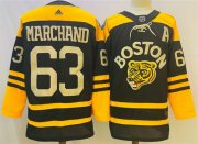 Wholesale Cheap Men's Boston Bruins #63 Brad Marchand Black Classic Primegreen Stitched Jersey