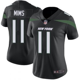 Wholesale Cheap Nike Jets #11 Denzel Mim Black Alternate Women\'s Stitched NFL Vapor Untouchable Limited Jersey