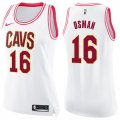 Wholesale Cheap Nike Cleveland Cavaliers #16 Cedi Osman White Pink Women's NBA Swingman Fashion Jersey