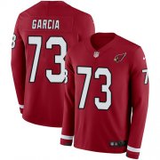 Wholesale Cheap Nike Cardinals #73 Max Garcia Red Team Color Men's Stitched NFL Limited Therma Long Sleeve Jersey