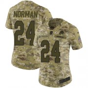Wholesale Cheap Nike Redskins #24 Josh Norman Camo Women's Stitched NFL Limited 2018 Salute to Service Jersey