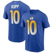 Wholesale Cheap Los Angeles Rams #10 Cooper Kupp Nike Team Player Name & Number T-Shirt Royal